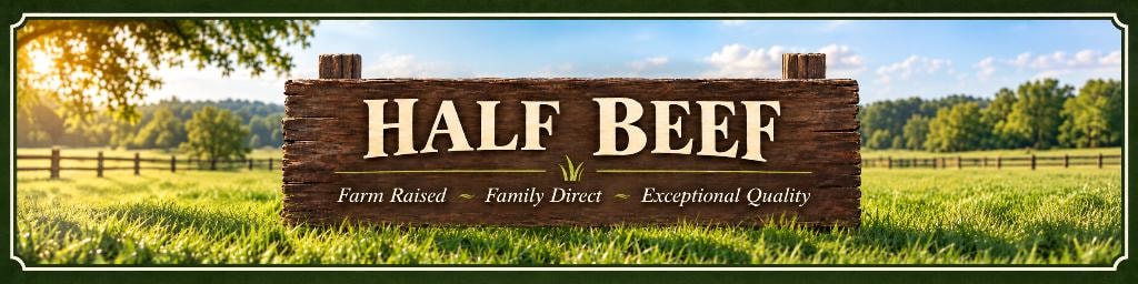 Half beef sign